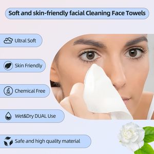 Dùng Một Lần Phân Hủy Sinh Học <span class=keywords><strong>Viscose</strong></span> Mặt Khăn Siêu Mềm Dày Hàng Ngày Trên Khuôn Mặt Mô Cho Da Nhạy Cảm Trang Điểm Loại Bỏ Du Lịch - Product Image 2