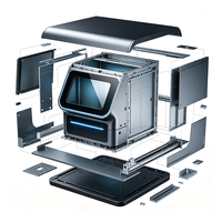 Boîtier en aluminium usiné sur mesure par CNC, de qualité médicale, pour châssis d'instruments de recherche génétique, usine source professionnelle OEM/ODM