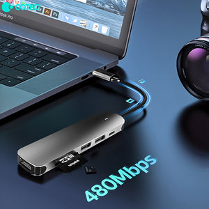 อะแดปเตอร์ COTECi <span class=keywords><strong>4</strong></span>-in-1 มัลติฟังก์ชั่น USB3.0 USB2.0 ฮับ ด็อก Type-C สำหรับจอภาพ <span class=keywords><strong>HDMI</strong></span> สำหรับ MacBook <span class=keywords><strong>Air</strong></span> Pro <span class=keywords><strong>iPad</strong></span> - Product Image 3