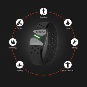 Bracelet de sport COOSPO OLED avec moniteur de fréquence cardiaque, Bluetooth 5.0 et ANT+ pour iOS, compatible Peloton/Polar/Wahoo/Strava/DDP Yoga Fitness HW807 - Product Image 2