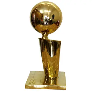 Fabricante de Troféu de Basquete Campeão da NBA de Resina Memorial personalizado, lembrança galvanizada de Troféu de Esporte