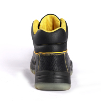 Chaussures de sécurité pour hommes en cuir de vache imperméable, anti-impact, anti-perforation, semelle TPU, chaussures de travail