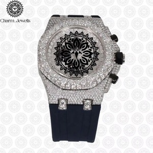 Montre en diamant d'exportateur indien avec affichage élégant de l'heure, idéale pour les collectionneurs de bijoux et les acheteurs de cadeaux, disponible à prix réduit - Product Image 2