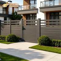Portail double battant vertical en aluminium thermolaqué, populaire en Australie, à faible entretien, pour la sécurité des jardins de villas