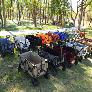 Chariot pliable pour bébé avec poignée flexible, idéal pour le camping, la pêche et les activités de plein air - Product Image 4