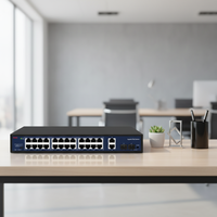 Switch Jaringan dengan VLAN/Watchdog Tersedia, Memenuhi Standar EMl/EMC dan Chip PSE Standar, Switch Gigabit PoE 24 Port