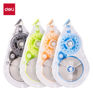 Deli Correction Tape 30m Large Capacity Labor Saving Student Stationery Mixed Colors - Product Image 1