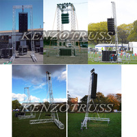 Soporte de armazón de torre de altavoz, matriz de línea de aluminio, gran oferta