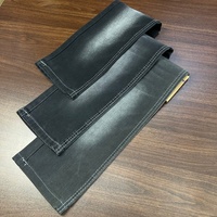 Tissu denim extensible en sergé teint en fil Lizhi XH6082WA, coton lyocell 69*52, noir, en rouleau, pour sacs garçons et filles