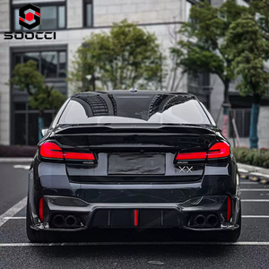 Diffuseur arrière de feu de freinage à LED en fibre de carbone M5 <span class=keywords><strong>F90</strong></span> pour <span class=keywords><strong>BMW</strong></span> Série 5 G30 <span class=keywords><strong>530i</strong></span> 540i 550i M5 <span class=keywords><strong>F90</strong></span> Séparateur de lèvre de pare-chocs arrière - Product Image 6