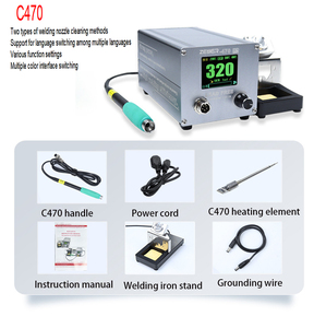 500W C470 Löt stationen Elektronischer Lötkolben OLED Größere Digital anzeige Verwendung für C115 C245 C470 Tipps - Product Image 3
