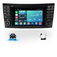 Autoradio Linux CarPlay Android Auto pour Mercedes W211 W219 2002-2009, CarPlay et Android Auto sans fil. YouTube intégré. Plug & Play.