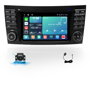 Radio con CarPlay y Android Auto para Mercedes W211 W219 2002-2009, CarPlay y Android Auto Inalámbricos. <span class=keywords><strong>YouTube</strong></span> Integrado. Conexión Plug & Play. - Product Image 1