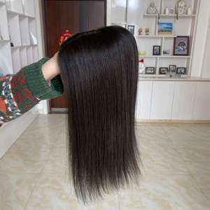 Cabello Humano Ruso Virgen 100% Natural, Crudo, YF-2301 # Extensión de Cabello Natural Color 5*6 Liso, 130% de Densidad, Base Mono - Product Image 2