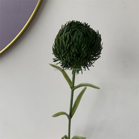 B-745 Décoration d'intérieur en gros, Fleurs de fête, Plante artificielle, Verdure, Boule de fleurs ronde, Fleurs de Dianthus vertes, Branche