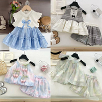 Ballots de Vêtements d'Été Usagés pour Enfants : Tenues de Qualité Supérieure de Seconde Main, Grade A, Mélange Imprimé de Dessins Animés