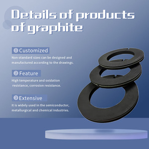 Bague d'étanchéité en <span class=keywords><strong>graphite</strong></span> sur mesure, résistante à l'usure, usinée avec précision, à trois branches, pour joints mécaniques ou pompes - Product Image 2