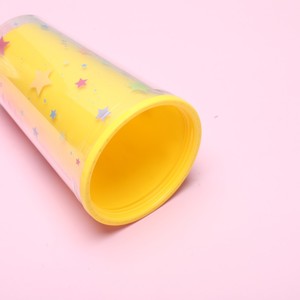 Kawaii 450ml Unicorn Print Plastic Tumbler with Straw and Colorful Pom Pom Dome Lid Unicorn Double Wall Plastic - Product Image 6