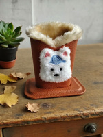 Support à lunettes en peluche de style nordique, support à lunettes mignon de dessin animé, organisateur de bureau pour ranger lunettes et stylos