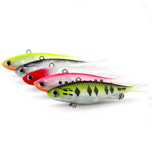 เหยื่อตกปลาแบบนิ่มชนิดมีสาย 95 มม. 115 มม. VMC 3X Hooks Through Wired Soft Vibra Lure PVC Soft Vibes Shads Fishing Soft Plastic Lure Soft Vibe Lure - Product Image 2