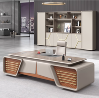 Bureau de direction moderne Bureau de direction Patron Chef de direction Bureau d'ordinateur de luxe Table de bureau pour mobilier de bureau personnalisé