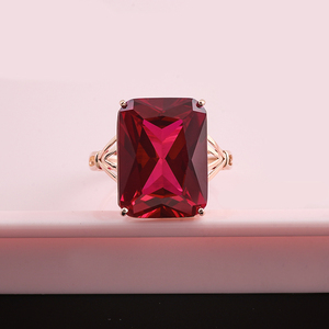 Bague en <span class=keywords><strong>rubis</strong></span> royal - 10x15 octogone, <span class=keywords><strong>rubis</strong></span> de 13,75 carats, <span class=keywords><strong>bijoux</strong></span> en or rose 18 carats - Product Image 6
