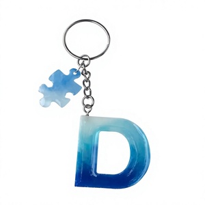Handmade Resin Alphabet Letter Keychain, Personalized <b>Initial</b> Key <b>Ring</b> <b>with</b> Colorful Design, Custom Bag Charm and Stylish - Product Image 1