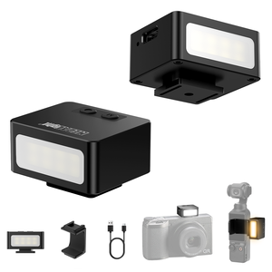 MEDALight RL04 Mini Lumière d'appoint <span class=keywords><strong>LED</strong></span> portable en alliage d'aluminium, température de couleur 2800-6500K, extension pour <span class=keywords><strong>Action</strong></span> 5 Pro/4/Pocket 3 - Product Image 1
