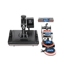 8-in-1 365mm Halbautomatische T-Shirt-Heißpresse Neue Flachbett-Druckmaschine Sublimations-Schneideplotter Vinylmaschine 110V/220V 1