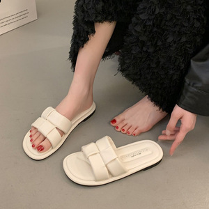 Sandali piatti estivi da donna 2024 con fondo piatto, traspiranti, morbidi, con fodera in rete, per studentesse, da spiaggia, con un tocco di stile avanzato, per il commercio transfrontaliero - Product Image 2