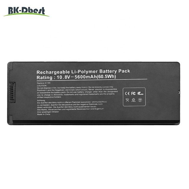 10.8V 60.5WH Brand New Wholesales Rechargeable A1185 A1181 Laptop Battery for Macbook Pro A1181 A1185 Laptop Battery