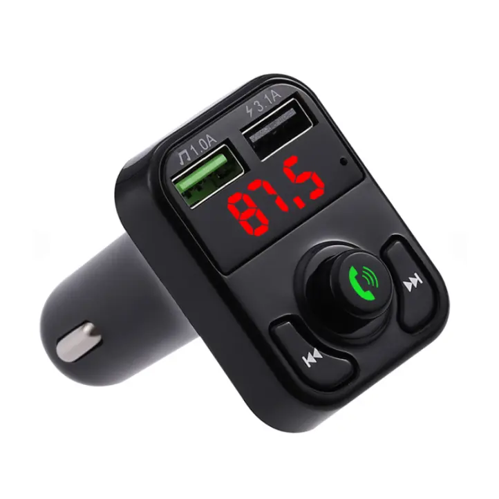 FM Transmitter 5.0 Receiver TF Handsfree Car Kit 3.1A Dual USB Car Charger MP3 Player Audio Wireless Car Adapter X3