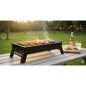 Meilleures ventes - Barbecue pliable en métal léger OEM/ODM au charbon de bois et au bois - Modèle EPDGFC000 pour le camping en plein air, la survie et les voyages - Product Image 1