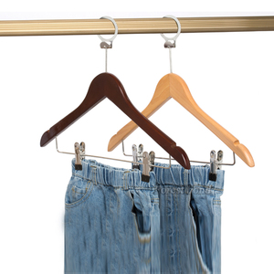 Cintres de sécurité <span class=keywords><strong>antivol</strong></span> en bois massif pour hôtel, finition laquée, avec anneau de verrouillage <span class=keywords><strong>antivol</strong></span> en métal, à un seul niveau - Product Image 4