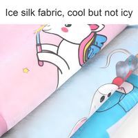 Oreiller d'été pour bébé en soie glacée personnalisé de qualité supérieure, coussin de soutien respirant imprimé dessin animé avec garnissage de sarrasin pour chambre de nourrisson