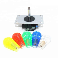 Joystick d'arcade à boule ovale en cristal à 8 voies avec micro-interrupteur pour grue Machine 8 couleurs jeu d'arcade Style heureux bâton de combat