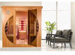 ไม้ซีดาร์สีแดงแบบแห้งสำหรับ2คนห้องซาวน่าแบบมีพนักพิงที่ทำจากไม้อินฟาเรด - Product Image 5