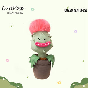 EZBABY Oreiller en peluche personnalisé brodé de fleurs, super doux et câlin, en forme d'éléphant, rembourrage en coton PP, cadeau pour enfants - Product Image 1