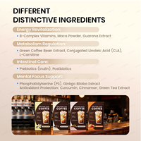 Lifeworth OEM Collagène & Protéines de Lactosérum Café Prise de Poids en Poudre Instantanée Café Glacé Adulte Végétalien Sans Gluten