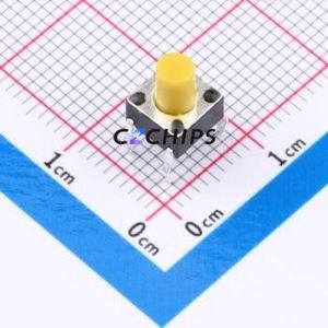 TP10813580 Tactile Switch Through hole Component (THT)-4P,6x6mm Switch Single Pole Single Throw Round Button 3.5N Through Hole - Product Image 1