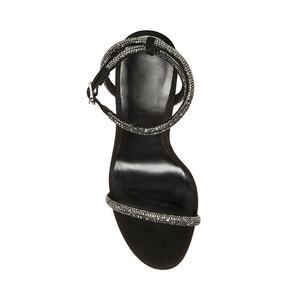 Сандалии женские на высоком каблуке, роскошные босоножки со стразами, открытый круглый носок, элегантная вечерняя Обувь для свиданий - Product Image 4