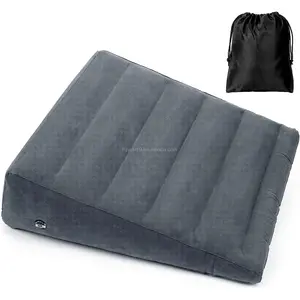 Inflatable Wedge Pillow Sleeping Traveling and Reading Triangle Bed Wedge Pillow