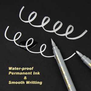 ปากกามาร์กเกอร์โลหะสีเงินสีทองปลายแปรงกันน้ำปากกาวาดการ์ตูนอุปกรณ์ศิลปะ DIY สำหรับงานฝีมือแก้วหิน - Product Image 3