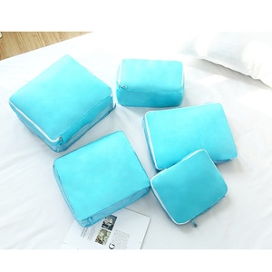 Unisex nylon du lịch Ba lô đặt PU da dây kéo đóng cửa thời trang vải thô phòng tập thể dục thể thao tùy chỉnh Túi bao gồm quần áo túi - Product Image 3