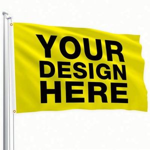 ธงโฆษณาภายนอกอาคาร โพลีเอสเตอร์ 100D พิมพ์โลโก้ตามสั่ง ขนาด 90*150 ซม. ธงสั่งทำพิเศษ - Product Image 5