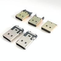 Conector DisplayPort SMT de Ángulo Recto de 20 Pines Macho, Adaptador Convertidor DP Macho a Hembra de 180 Grados, Accesorio para PCB