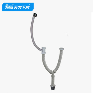 Siphon de lavabo de cuisine moderne à double bac, <span class=keywords><strong>flexible</strong></span>, avec fonction d'étanchéité à l'eau et anti-odeur, diamètre 40 mm - Product Image 2