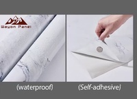 Papier Peint Adhésif PVC Effet Marbre Wayon, Imperméable, Facile à Découper, pour Plans de Travail de Cuisine, Salle de Bain, Longueur Personnalisable