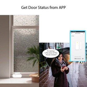 1 Pack Mini Door Window Alarm TY APP 2.4G WIFI Wireless Magnetic Sensor Anti-Theft <strong>Security</strong> <strong>System</strong> Easy <strong>Installation</strong> for Home