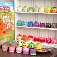 100% Authentique Octocats Strawberry Mousseta Minis Fruits Market Collection PVC Échelle 1/12 avec 32 figurines dans un seul coffret